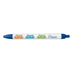 Personalized Cat Pen Cute Name School Gift