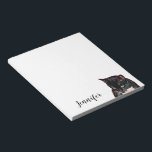 Personalized Cat Pet Photo Notepad<br><div class="desc">Personalized Cat Pet Photo Notepad Calling all cat lovers! This is an adorable cute black cat for your important notes. This design is from a personal photo of a family cat who loves to get his picture made. His name is Black Jack and he's very handsome. I wanted to share...</div>