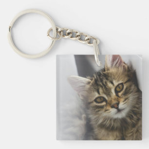 Personalized Cat Photo Keychain