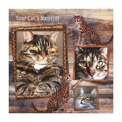 Personalized Cat Photo Wrapped Canvas