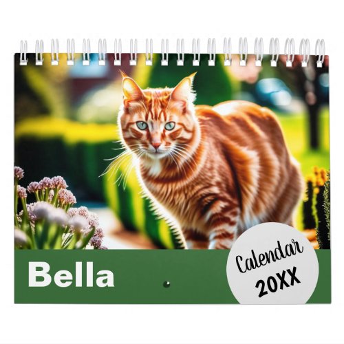Personalized Cat Photos Pet Year Create Your Own Calendar