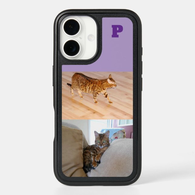 Personalized Cat Picture OtterBox Case – Purple (Back)