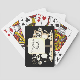 Personalized cat playing cards, poker cards