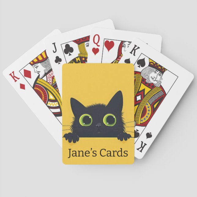 Personalized cat playing cards, poker cards (Back)