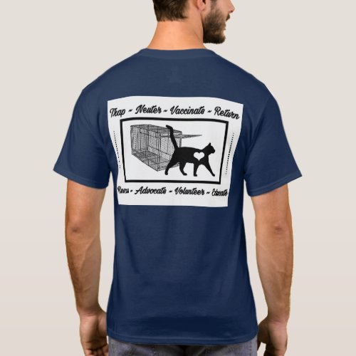 PERSONALIZED CAT RESCUE LOGO CAT TRAP TNR T_Shirt