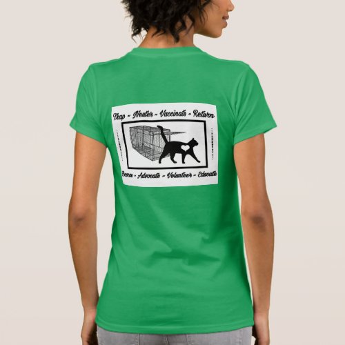 PERSONALIZED CAT RESCUE LOGO CAT TRAP TNR T_Shirt