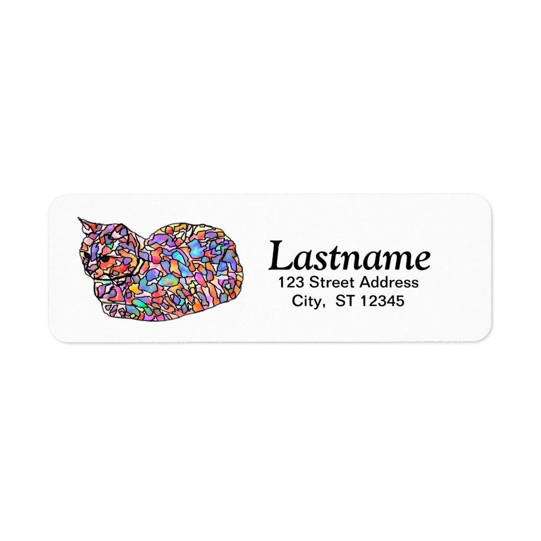 Personalized Cat Return Address Labels | Zazzle