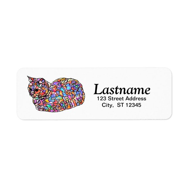 Personalized Cat Return Address Labels (Front)