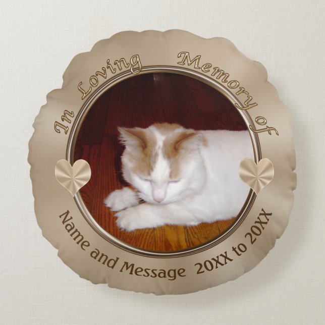 Personalized Cat Sympathy Gifts, PHOTO Pillow (Front)
