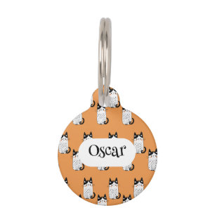 Personalized Cat Tag with Cute Cartoon Cats