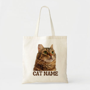 Personalized Cat Tote Bag with Photo Custom Cat