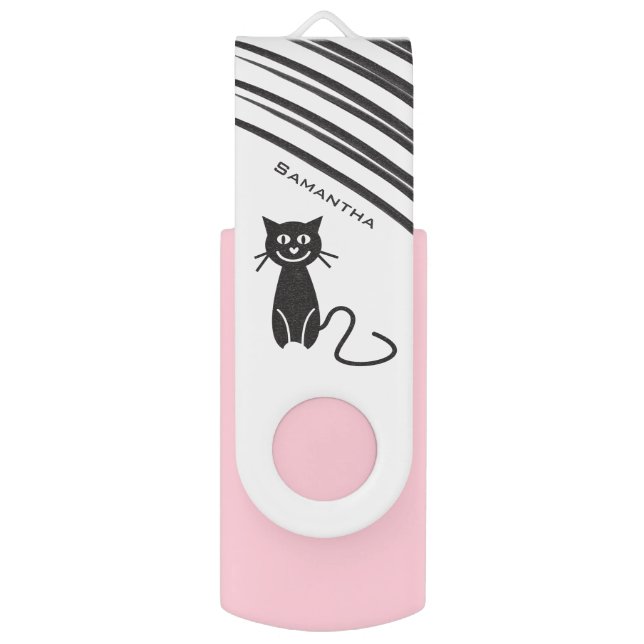 Personalized Cat USB Flash Drive (Front Vertical)