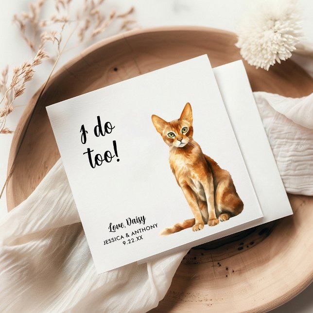 Personalized Cat Wedding Napkins (Creator Uploaded)