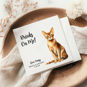 Personalized Cat Wedding Napkins