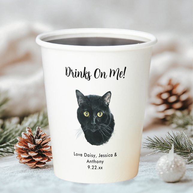 Personalized Cat Wedding Paper Cups (Creator Uploaded)