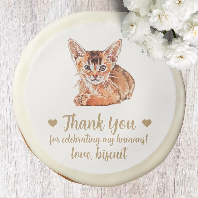 Personalized Cat Wedding Sugar Cookie (Creator Uploaded)