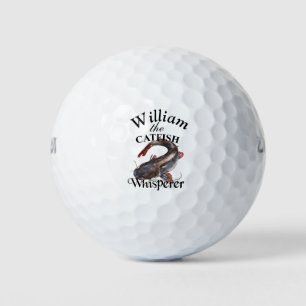 Personalized Catfish 2 Whisperer Fisherman Golf Balls