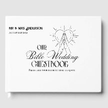Personalized Catholic Bible Wedding Guestbook