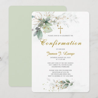 Personalized Catholic Confirmation  Invitation