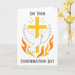 Personalized Catholic Watercolor Confirmation Day Card