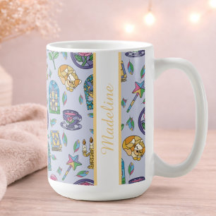 Personalized Cats Beauty and the Beast Book Girl Coffee Mug
