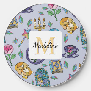 Personalized Cats Beauty and the Beast Book Girl Wireless Charger