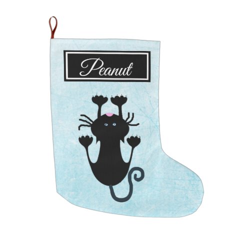 Personalized Cats Name Striped Christmas Stocking