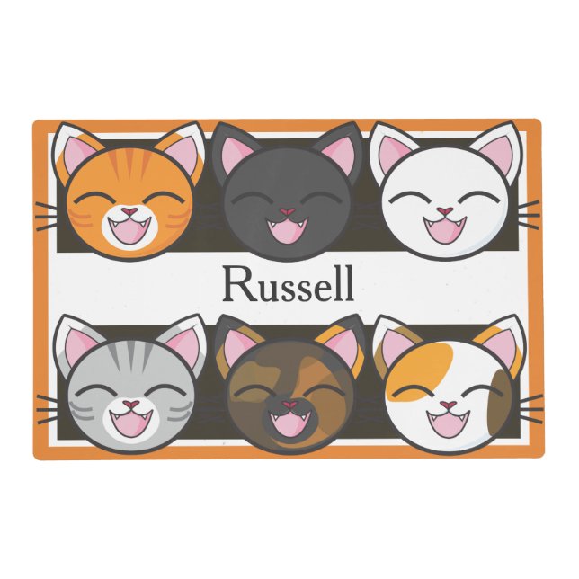 Personalized Cats Reversible Placemat (Front)