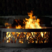 Personalized Cattail Heavy Duty Fire Ring (Back)