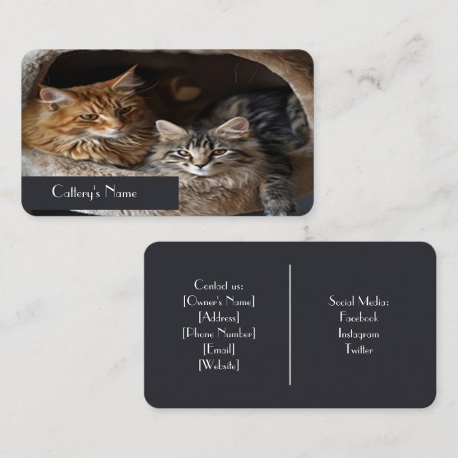 Personalized Cattery Business Card  (Front/Back)