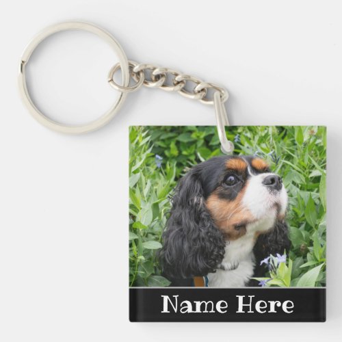 Personalized Cavalier King Charles Spaniel Dog Keychain