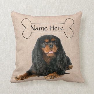 Personalized Cavalier King Charles Spaniel Dog Throw Pillow
