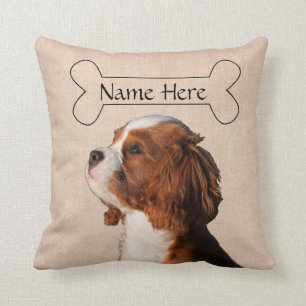 Personalized Cavalier King Charles Spaniel Dog Throw Pillow