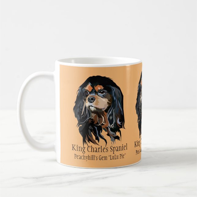 Personalized Cavalier King Charles Spaniel Mug (Left)