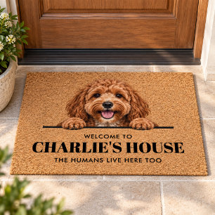 Personalized Cavapoo Dog Welcome Doormat