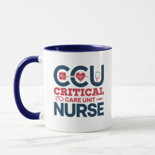 Personalized CCU Critical Care Nurse Name Mug