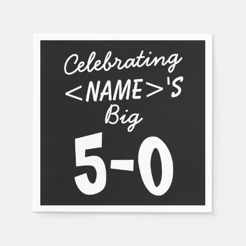 Personalized Celebrate 50th Birthday Paper Napkins