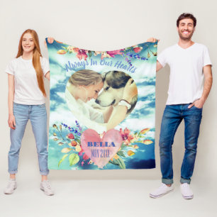 Personalized celebration life memorial fleece blanket