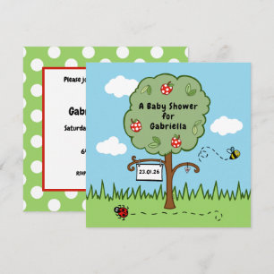 Personalized Celebration Tree Baby Shower Invite