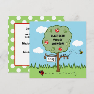 Personalized Celebration Tree Birth Announcement