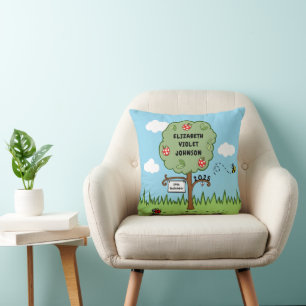 Personalized Celebration Tree Kid's Throw Pillow