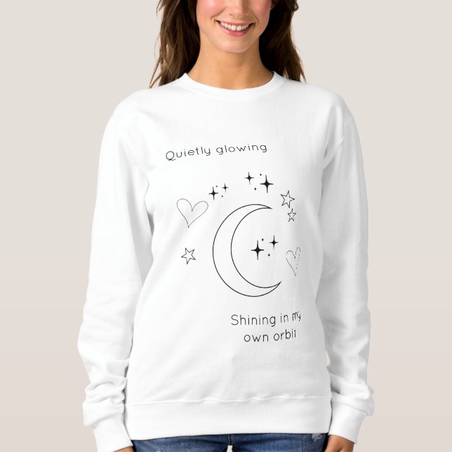 Personalized Celestial Design White Sweatshirt (Front)