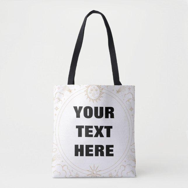 Personalized Celestial Frame Tote Bag (Front)