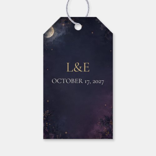 Personalized Celestial Gothic Wedding Favor Gift T Tags