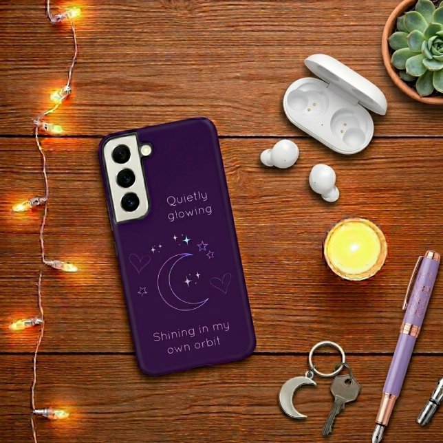 Personalized Celestial Line Art Purple Phone Case (Creator Uploaded)