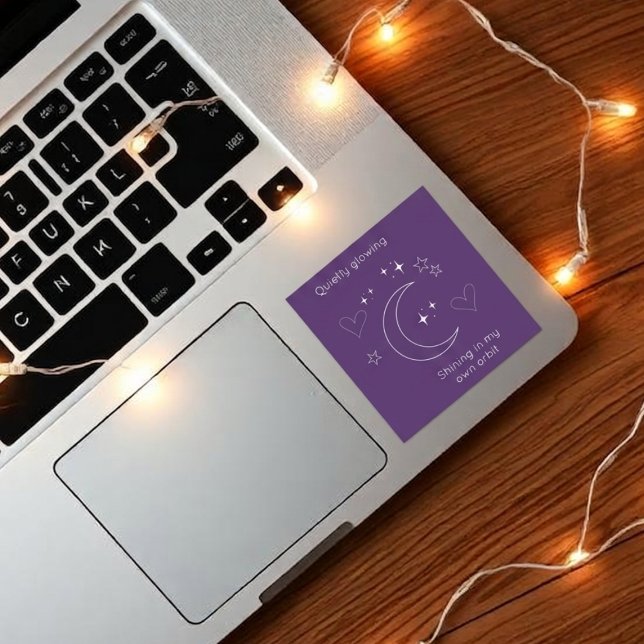 Personalized Celestial Moon & Stars Laptop Sticker (Creator Uploaded)