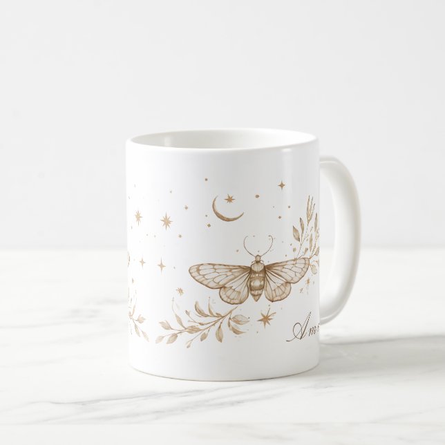 Personalized Celestial Moth Mug (Front Right)