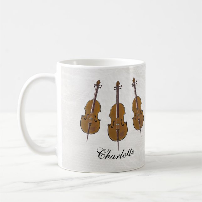 Personalized cello gift coffee mug (Left)