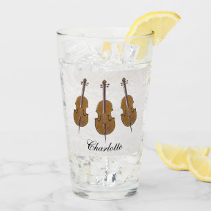 Personalized cello gift glass