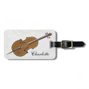 Personalized cello musical instrument or luggage tag